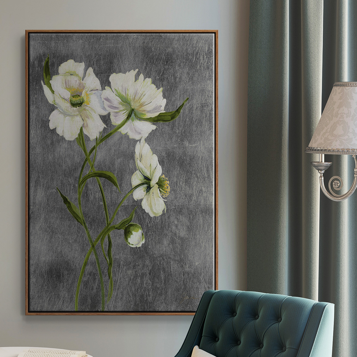 Walking on Sunshine I Framed Premium Gallery Wrapped Canvas - Ready to Hang - 25 x 37 - Walnut Floating Frame