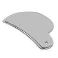 thumbnail image 2 of YAHHU Terahertz Gua Sha Pendant Massaging Mini Lymphatic Drainage Energy Stone Scraping Therapy Tool for Face and Neck Relaxation, Silver, 3 inches / 7.62 cm, 2 of 6