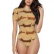 thumbnail image 1 of Balery Dachshund Dog Puppy Body de cuello redondo de manga corta para mujer Tops de manga corta Tops básicos-XX-Large, 1 of 7