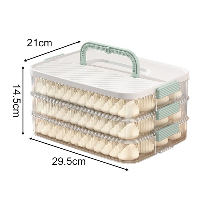 Multi Layer Dumpling Storage Practical Choices Dumpling Storage Box Easy To Clean Fresh Keeping Large Capacity