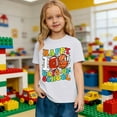 thumbnail image 2 of shqvo Toddler Shirts Girls 2t 100th Day Of School Graphic Short Sleeve T-Shirt School Spirit Loose Valentines Classroomgifts Toddler Girl Clothes, 2 of 4