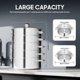 thumbnail image 2 of 5-tier High-quality Material stainless steel steamer Silver Round for Dumplings, Vegetables and Fish, 2 of 20