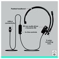 thumbnail image 3 of Logitech H570e Over-Ear Headphones with USB Mono Headset with Noise-Cancelling Microphone, Black, 1 Pack, 3 of 10