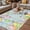 Teal Green, variant on Easter Bunny Outdoor Rug for Patio/Deck/Porch, Non-Slip Large Area Rug 5 x 7 Ft, Colorful Easter Eggs Spring Pink Peach Flowers Indoor Outdoor Rugs Washable Area Rugs, Camping Rug Carpet Runner