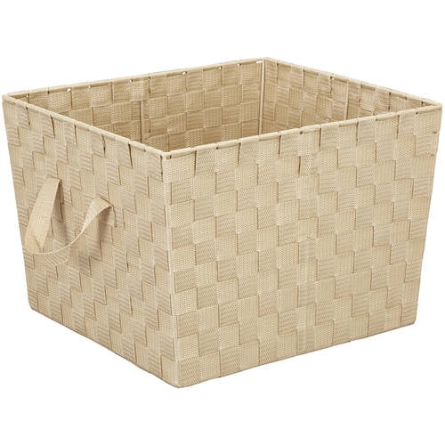 Simplify Woven Strap Bin Tote, Large