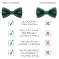 thumbnail image 3 of Satin Classic Pre-Tied Bow Tie Formal Solid Tuxedo, by Bow Tie House (Medium, Jade Green), 3 of 5