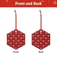thumbnail image 2 of KLL Reindeer Faces Festive Red Pattern Acrylic Christmas Ornaments,1 PCS Xmas Tree Decor with Ribbon 3" Christmas Décor Christmas Pendant for Hanging on Tree & Party Favors-Hexagon, 2 of 7