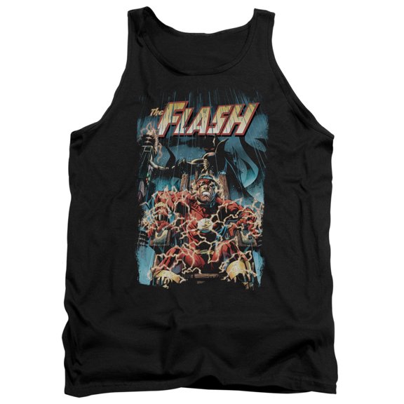 JLA Justice League Electric Chair Adult Tank Top Black