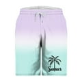 thumbnail image 3 of Xysaqa Mens Swim Trunks Men Big & Tall Board Short Gradient Color Palm Tree Casual Summer Beach Shorts with Pockets and Elastic Waist Drawstring 3X 4X 5X Summer Savings, 3 of 3