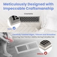 thumbnail image 5 of 2x10 Inches Heavy Duty Walkable Floor Register - Easy Adjust Air Supply Lever Decorative Floor Vent Covers - Boston Design Vent Covers for Home - Satin Nickel, 5 of 7