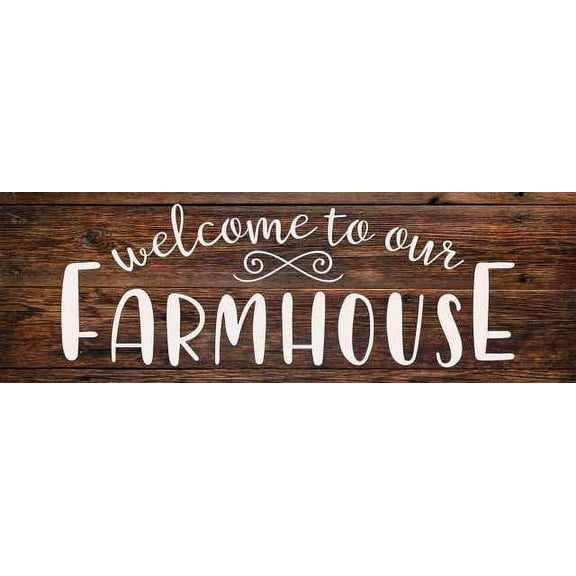 Welcome to Our Farmhouse Rustic Looking Wood Sign Wall D?cor Gift 6 x 18 Wood Sign B3-06180028037