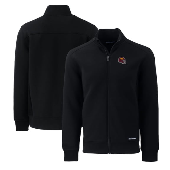 Men's Cutter & Buck Black Washington Commanders Big & Tall Roam Eco Recycled Full-Zip Jacket