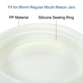 thumbnail image 4 of Uxcell 86mm Wide Mouth Plastic Mason Jar Lids with Silicone Sealing Ring, White 1Set/24 Pack, 4 of 5