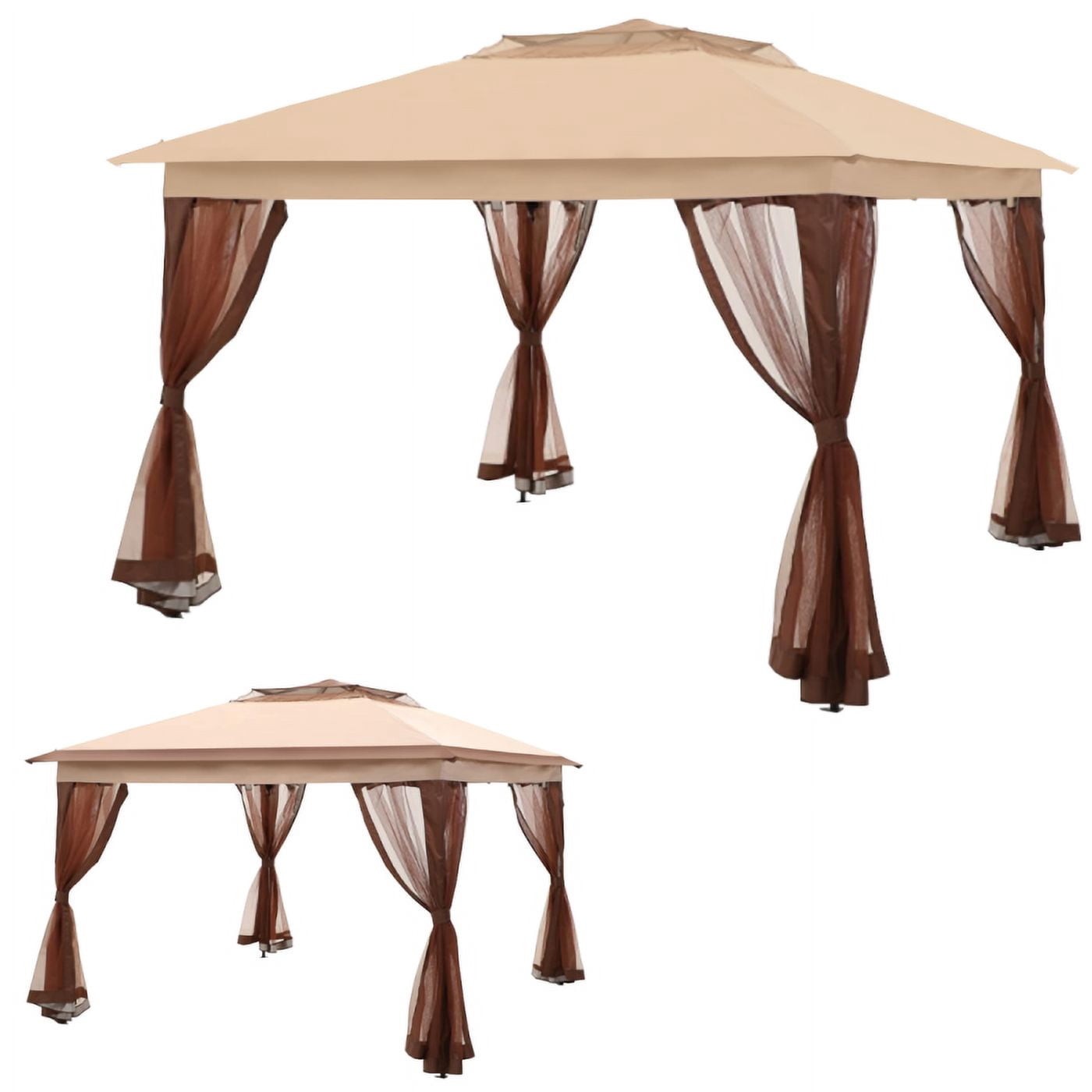Garden Winds Custom Fit Replacement Canopy Top Cover Compatible with The Phi Villa 11' X 11' Pop Up Portable Instant Gazebo - Upgraded Performance RipLock 350 Fabric