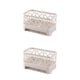 thumbnail image 1 of Yuarrent Blanco Organice la vida con estas cajas de almacenamiento gruesas y duraderas Organizador de cocina de PP para baño Organizador de Blanco crema 2Conjunto, 1 of 6