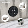 thumbnail image 3 of Farmhouse Power Recliner Chair Linen Fabric Set of 2 with USB and Solid Wood Legs for Living Room Nursery Stripe, 3 of 6