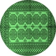 thumbnail image 1 of Ahgly Company Indoor Round Southwestern Emerald Green Country Area Rugs, 8' Round, 1 of 4