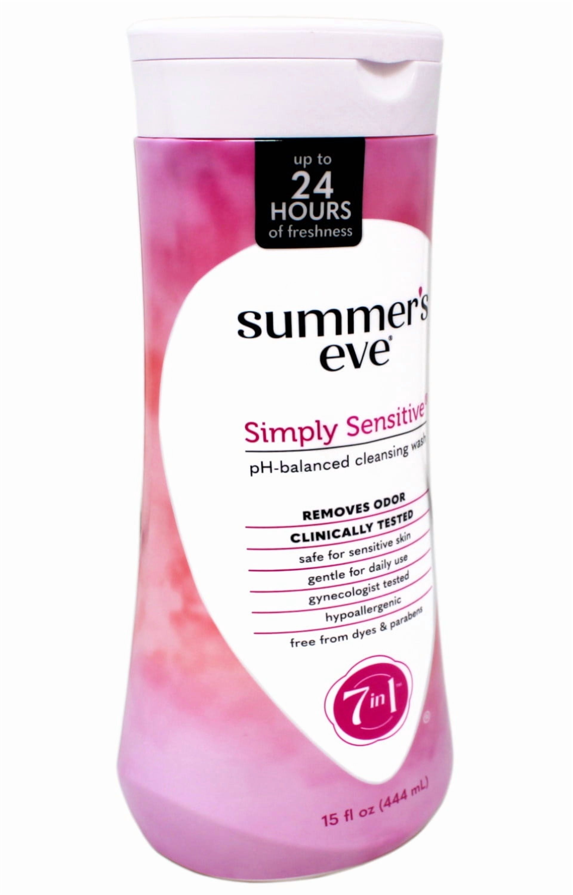 Summer's Eve Simply Sensitive Feminine Cleansing Wash - 15 Fl Oz (Pack of 12)