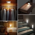 thumbnail image 2 of Luz nocturna LED automática (paquete de 2), lámpara portátil con sensor de movimiento, iluminación LED con detección de movimiento para armarios, pasillos, escaleras, armarios y cajones (blanco), 2 of 5