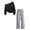 Black, variant on XINXIAOO Kids Girls Boys 2 Piece Outfits Long Sleeve Off the Shoulder Sweatshirt with Joggers Set Athletic Tracksuit Outfit Light Gray Sweatsuit Boys Girl Fall Clothes 9-10 Years