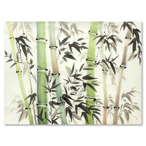 The Forest of Bamboo Branches II 8 in x 12 in Painting Canvas Art Print, by Designart