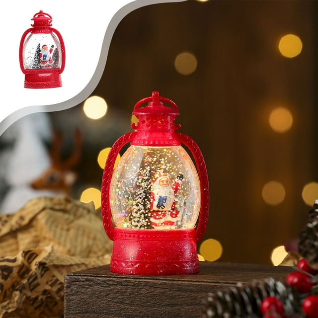 Lighted Christmas Decor Include Clear LED Lights Hanging Lantern Christmas Tree Battery Pendant Novel Props Light For Xmas Party Home Decor 150ml