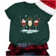 thumbnail image 5 of Camisas de Navidad Para Mujer Tops de Cuello Redondo Blusa Informal de Manga Corta Con Estampado de Moda Odeerbi  ODB195659, 5 of 6