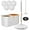 Spin Mop Set, variant on Spin Mop Bucket with Wringer System Extended Mop Handle 61"Mop and Bucket for Floors Cleaning with 5 Replacement Head Refill 1 Cleaning Brush Head