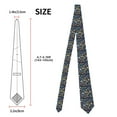 thumbnail image 3 of Naloa Colorful Space Print Solid Color Tie Formal Necktie for Men，Suitable for business, daily life, work, 3 of 5
