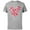 Athletic Heather, variant on Mickey Mouse Icon Pink Hearts Valentine's Day - Short Sleeve Cotton T-Shirt for Adults - Customized-Black