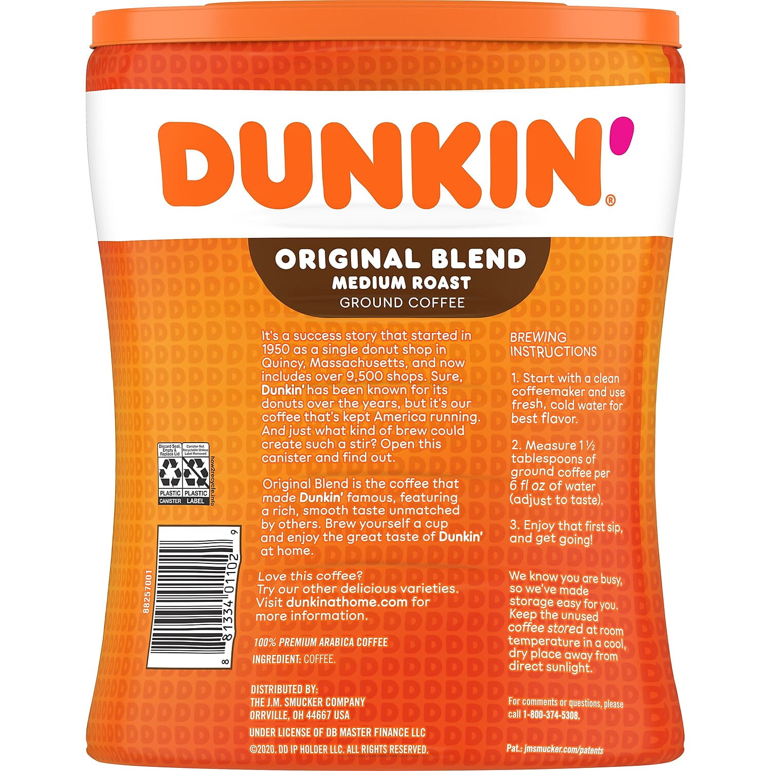 Dunkin' Donuts Original Blend Ground Coffee Medium Roast (8133401102) 24311794