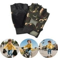thumbnail image 2 of FYDUU Toddler Kids Bike Gloves Outdoor Sports Cycling Gloves Kids Half Finger Fingerless Workout Gloves Breathable Adorable Clothes 6-12 Years, 2 of 4