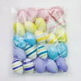 thumbnail image 4 of 24 Pieces Colorful Easter Hanging Eggs Painted Easter Eggs Plastic Easter Hanging Ornaments for Easter Tree, DIY Crafts, Home Decoration - 2.4 x 1.6 Inches, 4 of 5