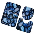 thumbnail image 2 of Juego de alfombras de baño con estampado de piedra 3D, alfombrillas de baño antideslizantes, alfombrillas decorativas para asiento de inodoro, alfombra 3 piezas Eigraketly JJ25267-07, 2 of 5