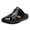 Black_014, variant on Mens Closed Toe Leather Handmade Sandals Adjustable Heel Strap Slip on SummerBreathable Comfortable Lightweight Beach Outdoor Fisherman Slippers Blue 7 (EU-39)