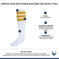 thumbnail image 3 of Jefferies Socks Boy's Girl's Stripe Vintage Knee High School Soccer Tube Socks 1 Pair Pack, 3 of 3