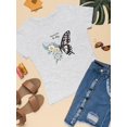 thumbnail image 3 of Free To Fly Butterfly Daisy T-Shirt Women -Image by Shutterstock, Female x-Large, 3 of 4
