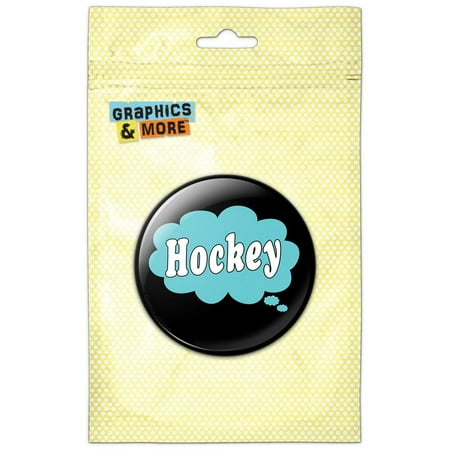 

Dreaming of Hockey Blue Refrigerator Button Magnet