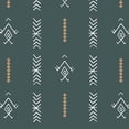 thumbnail image 2 of 3S Brother's Kitchen Valance BOHO Printed Set of 3 Hanging Rod Pocket & Back Tab Window Décor Valances Tiers Café Curtains -Made in Turkey 0037( Dark Green 50"x14" Valance - 2 Tiers 24"x24"), 2 of 4