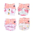 thumbnail image 1 of Pañales de tela para bebé, pañales reutilizables lavables ajustables para bebés y niños, 4 Uds., 1 of 9