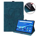 thumbnail image 3 of SaniMore Case for Lenovo Tab M10 Plus 3rd Gen 10.6 inch 2022 TB-125F/128F, PU Leather Embossed Butterfly Shockproof TPU Back Card/Pen Holder Anti-slip Stand Full Protective Wallet Cover, Blue, 3 of 8