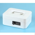thumbnail image 4 of Small Cash Box with Combination Lock Portable Metal Money Box with Double Layer for Security, 4 of 20