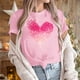 thumbnail image 5 of RKSTN Valentine Gifts Women's Valentine's Day T Shirts Oversized Crewneck Valentines Graphic Print Short Sleeve Shirt Womens Casual Solid Round Neck Plus Size Loose Fits Tee Top Summer Clothes, 5 of 8