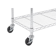 TRINITY EcoStorage® 24 Stainless Steel Kitchen Cart, NSF - Chrome