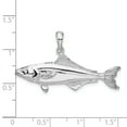 thumbnail image 3 of Sterling Silver 3D Fish Pendant Necklace for Men, Realistic Marine Animal Jewelry, Unisex Fishing Charm with Nautical Coastal Style, 3 of 6