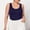 *Dark Blue, variant on ClodeEU Women's Plus Size Solid Color U Neck Lace Trim Spaghetti Strap Sleeveless Tank Top ,Casual Camisole Coffee,Womens Plus XXXXXL