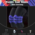 thumbnail image 2 of Tignapoo Genouillère de Compression Unisexe avec Tissu Tricoté Respirant et Ressorts en Silicone pour Sports - Idéal pour Basketball, Football, Course et Randonnée - Disponible en Plusieurs Couleurs, 2 of 6
