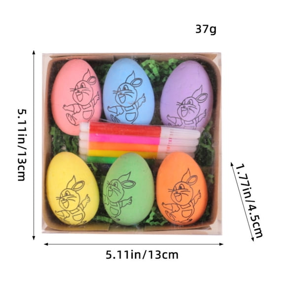 MORESEC Home Easter DIY Hand Painting Egg Kit for 2026, Craft Your Own Bunny Eggs for Family Bonding Activity, 6 Pieces