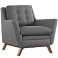 thumbnail image 3 of Modway Beguile 3 Piece Upholstered Fabric Living Room Set in Gray, 3 of 6