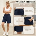 thumbnail image 5 of VDJ Sweat Shorts with Pockets for Women 9" Athletic Sports Bermuda French Terry Knee Lounge Shorts Size XL, 5 of 9